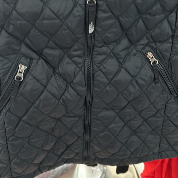 Size XL (18) girls lightweight The North Face gathered waist long jacket. - Picture 4 of 6